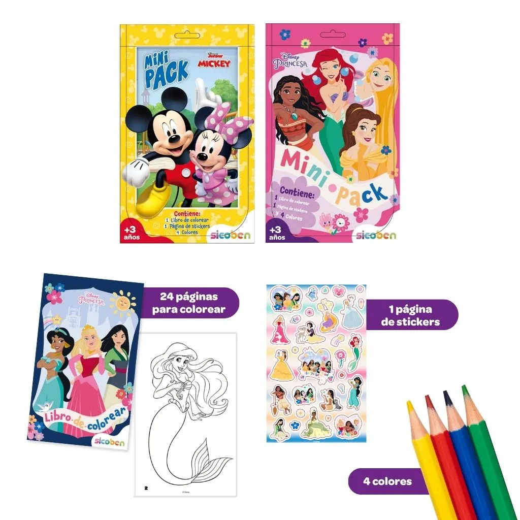 MINI PACK PRINCESAS MICKEY | DISNEY