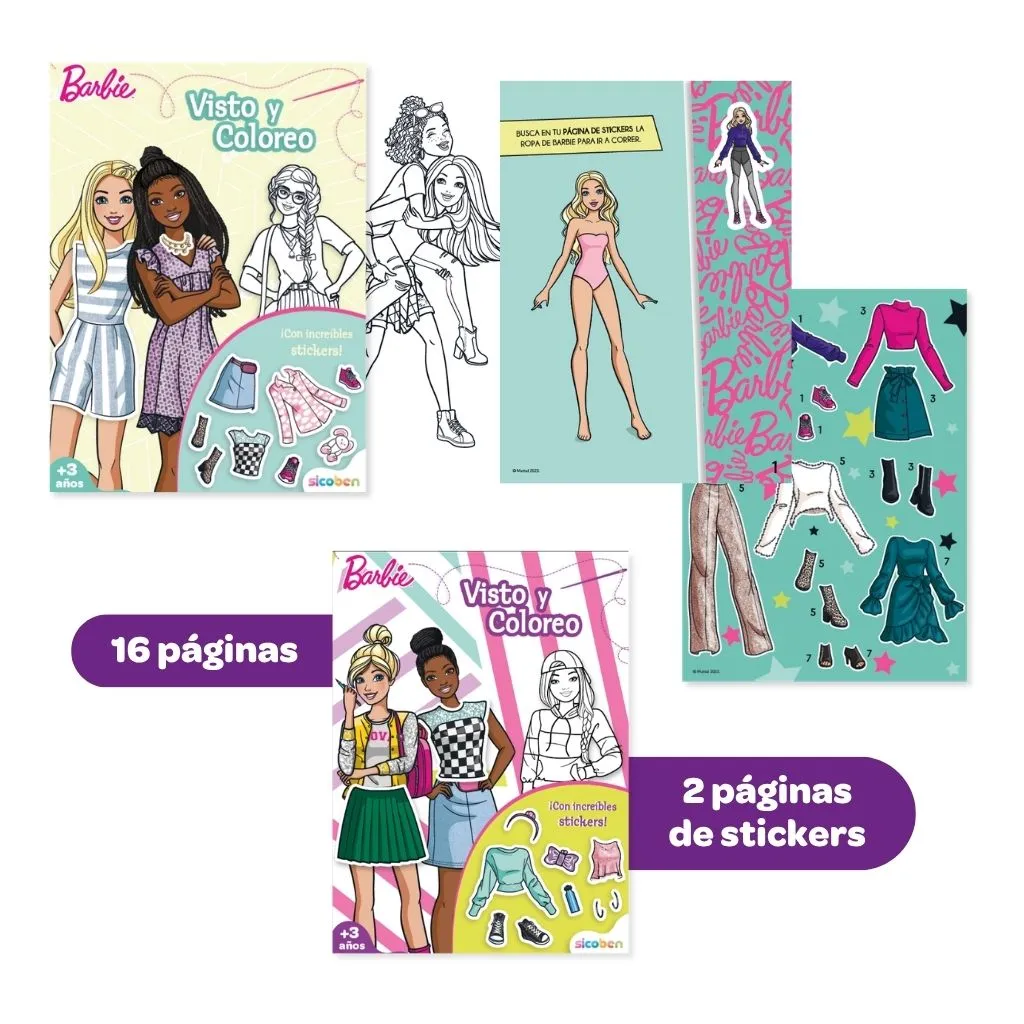 VISTO Y COLOREO BARBIE | MATTEL