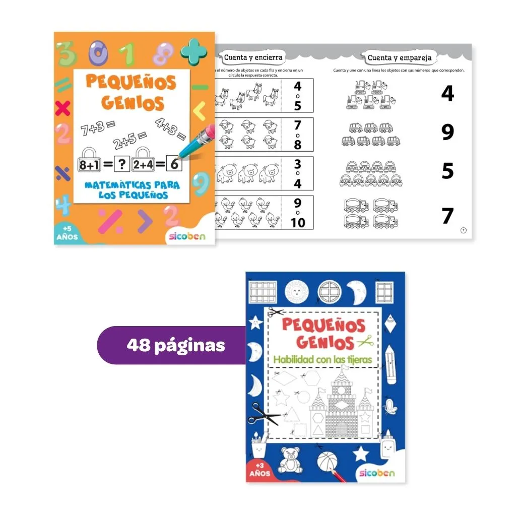 PEQUEÑOS GENIOS (MATEMÁTICA Y HABILIDADES CON TIJERA) | SICOBEN