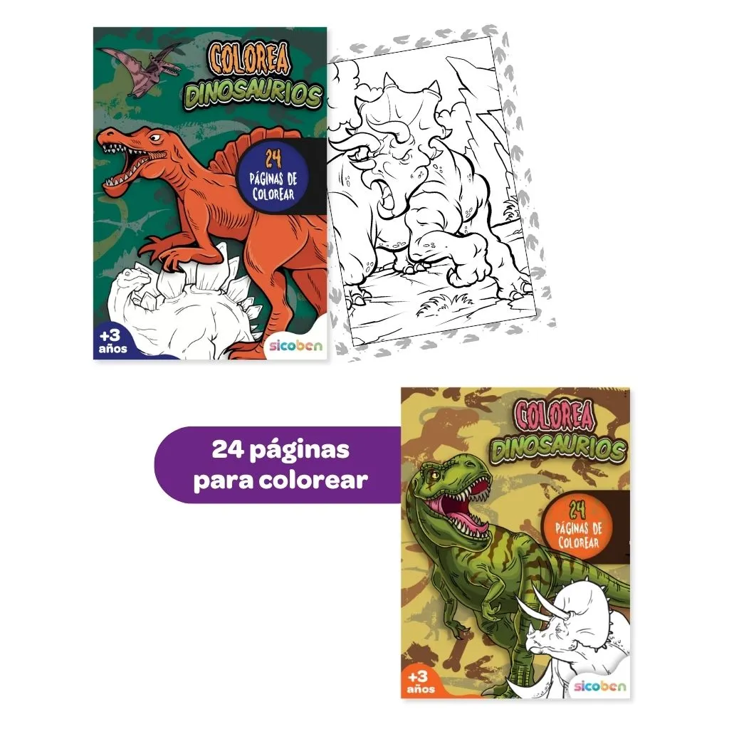 COLOREA DINOSAURIOS | SICOBEN