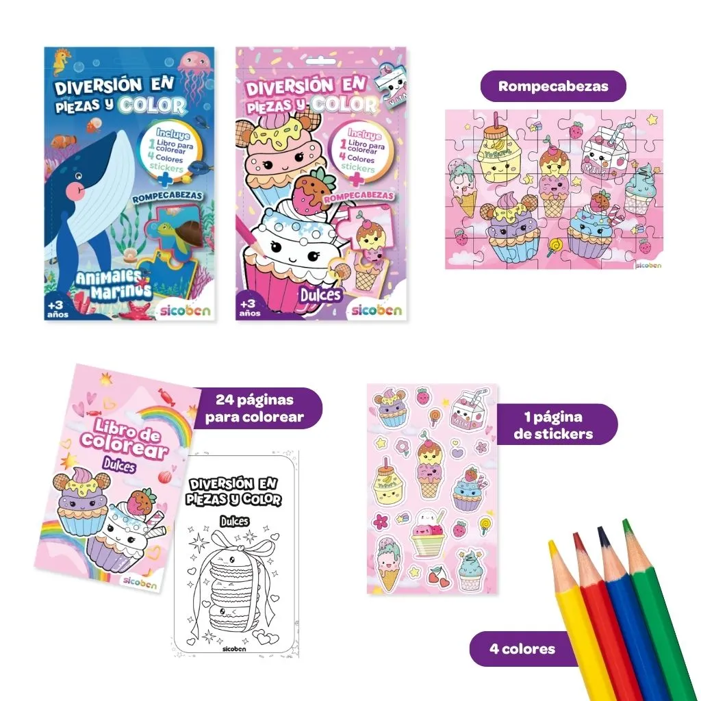 PACK DIVERSIÓN EN PIEZAS Y COLOR | SICOBEN