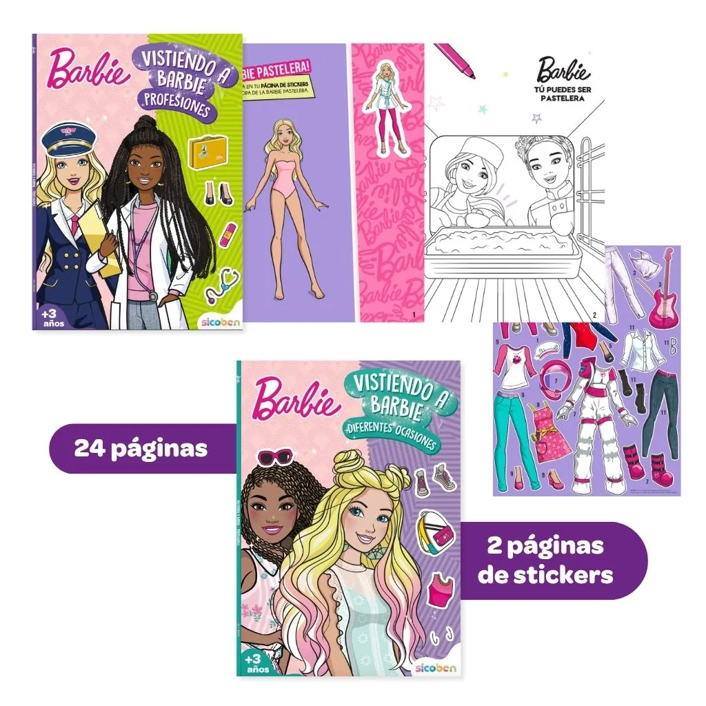 VISTIENDO A BARBIE MORADO VERDE | MATTEL