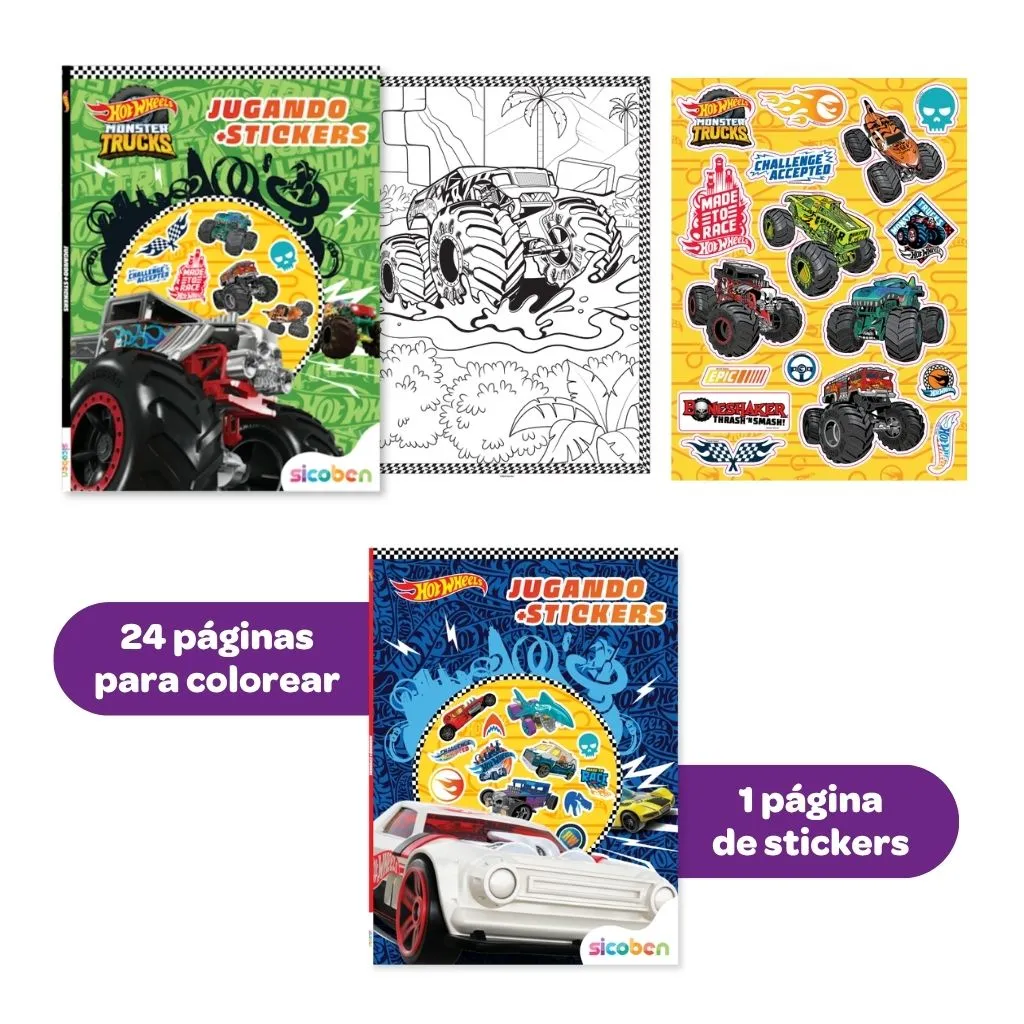 JUGANDO + STICKERS HOT WHEELS | MATTEL