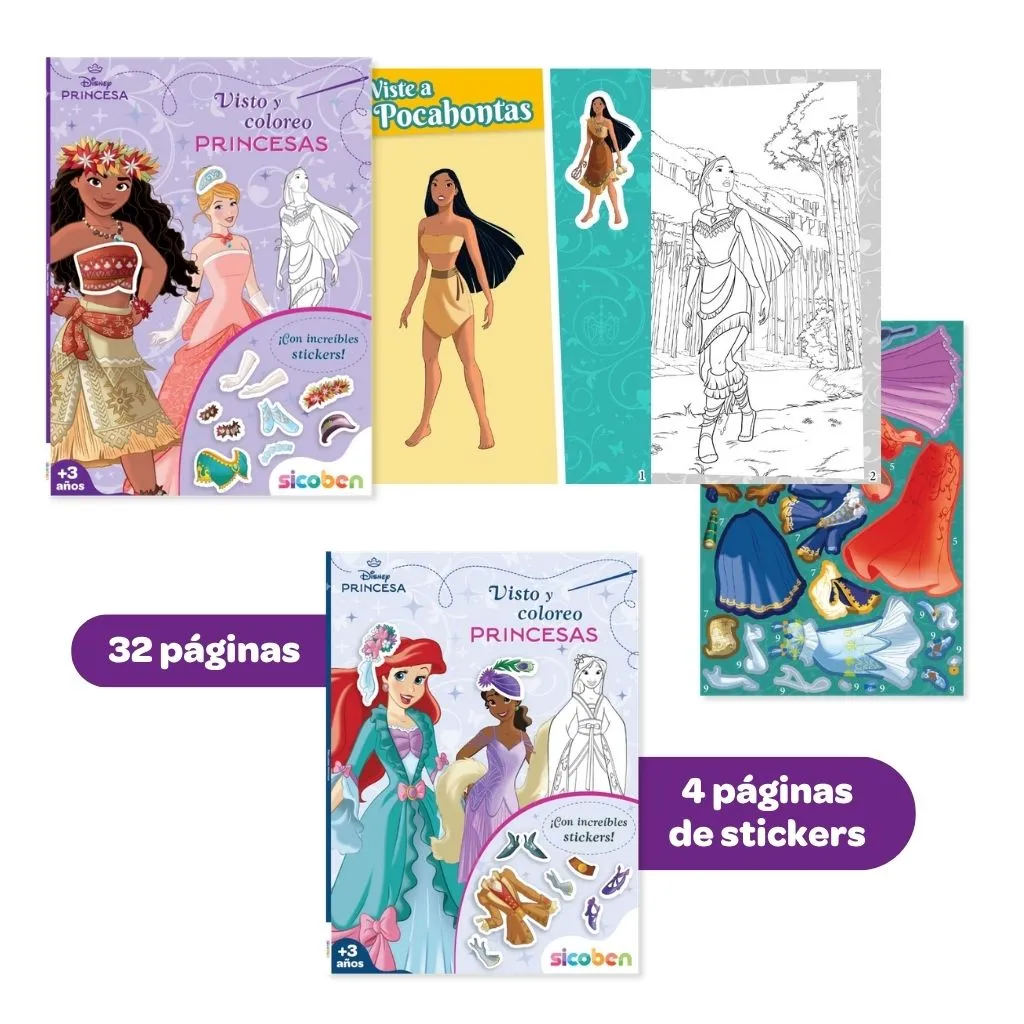 VISTO Y COLOREO PRINCESAS | DISNEY