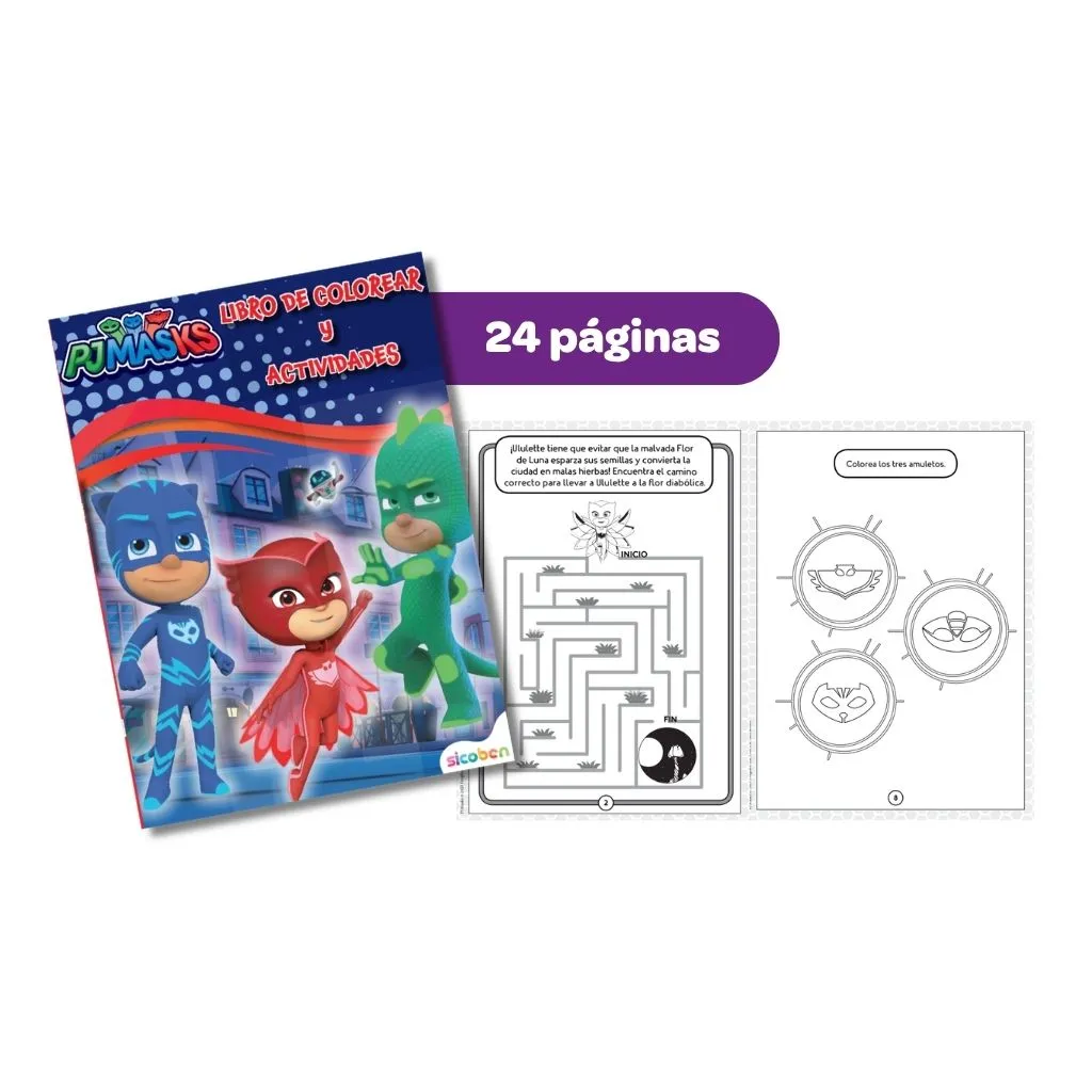 LIBRO DE COL Y ACTV PJ MASKS | HASBRO