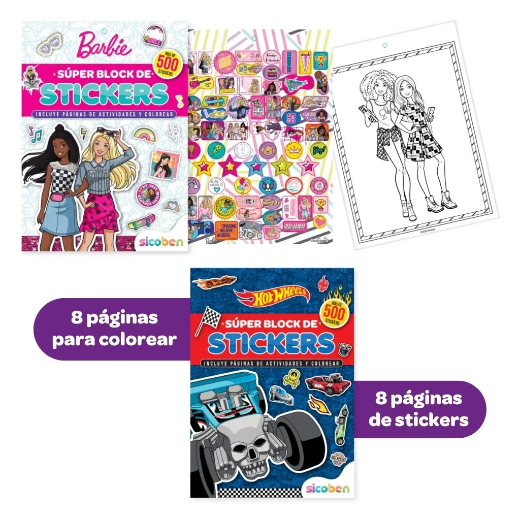 SUPER BLOCK DE STICKERS | MATTEL