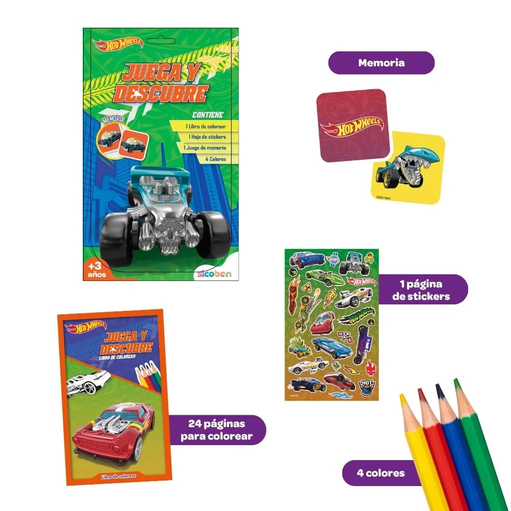 PACK CON DIVERSIÓN DE ROMPECABEZAS HOT WHEELS | MATTEL