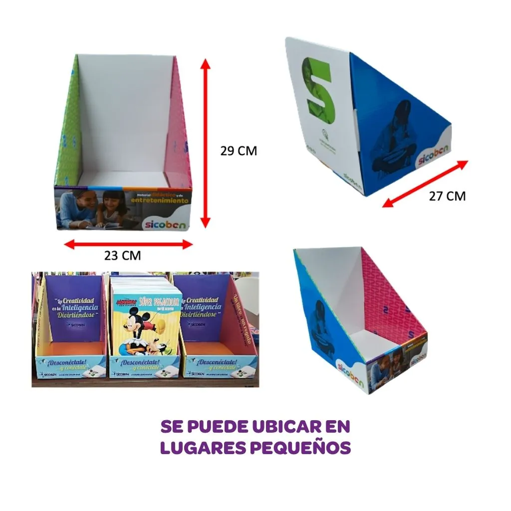 EXHIBIDOR DE CARTÓN PDQ DE UN SOLO ESPACIO