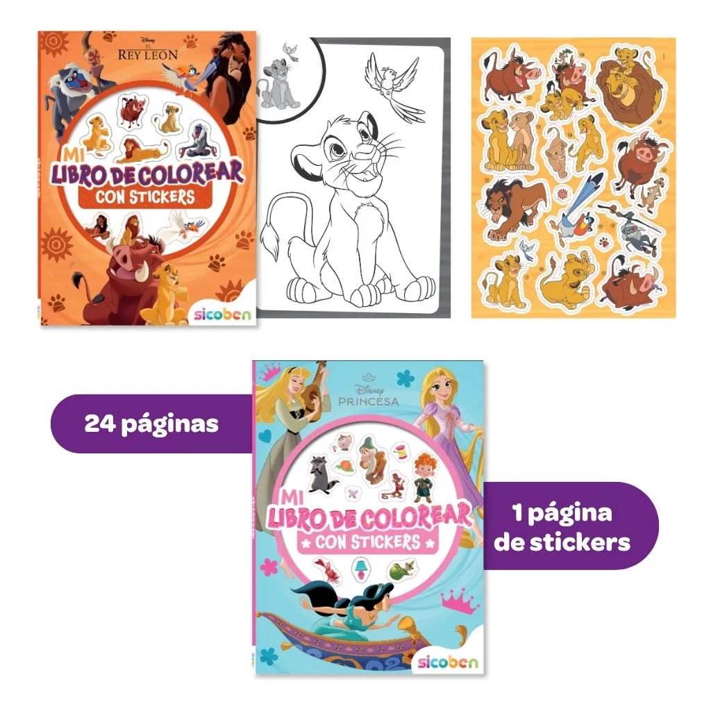 MI LIBRO DE COL CON STICKER | DISNEY