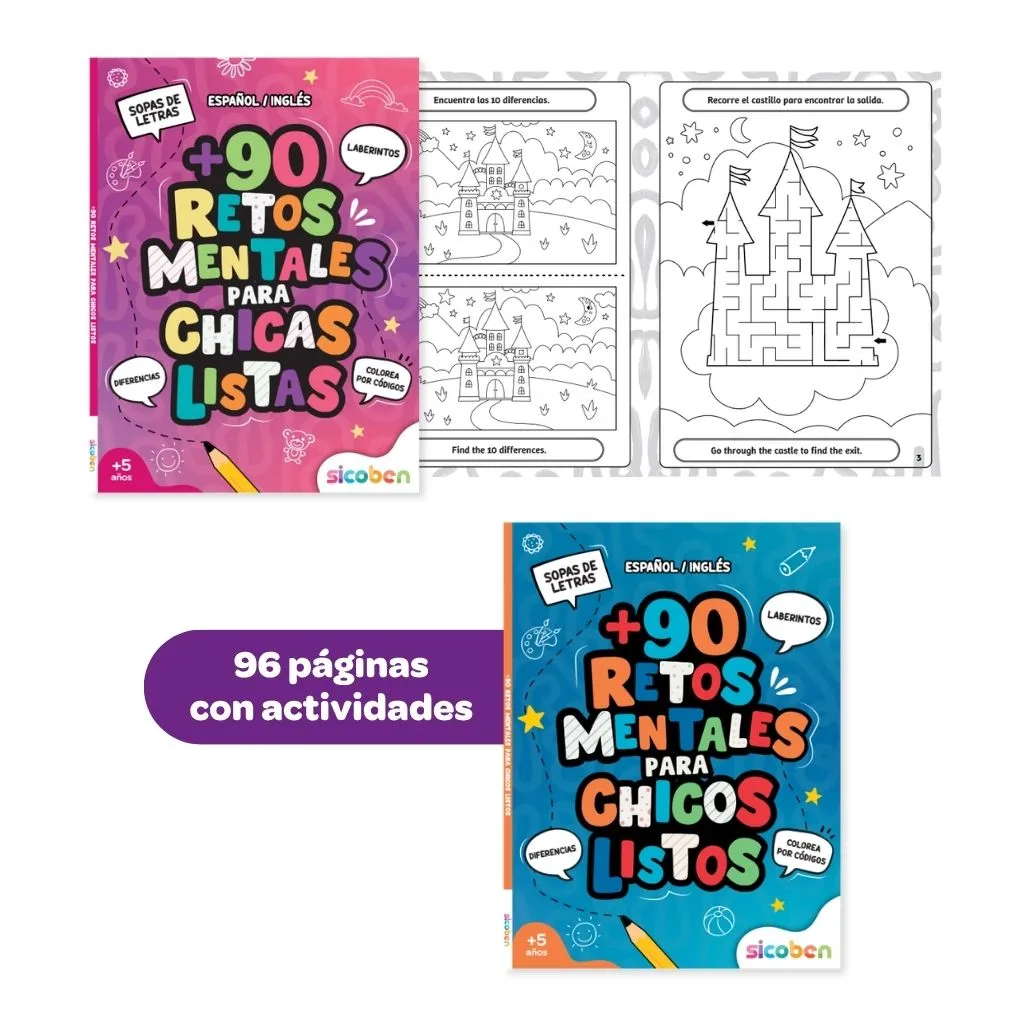90 RETOS MENTALES PARA CHICOS LISTOS | SICOBEN