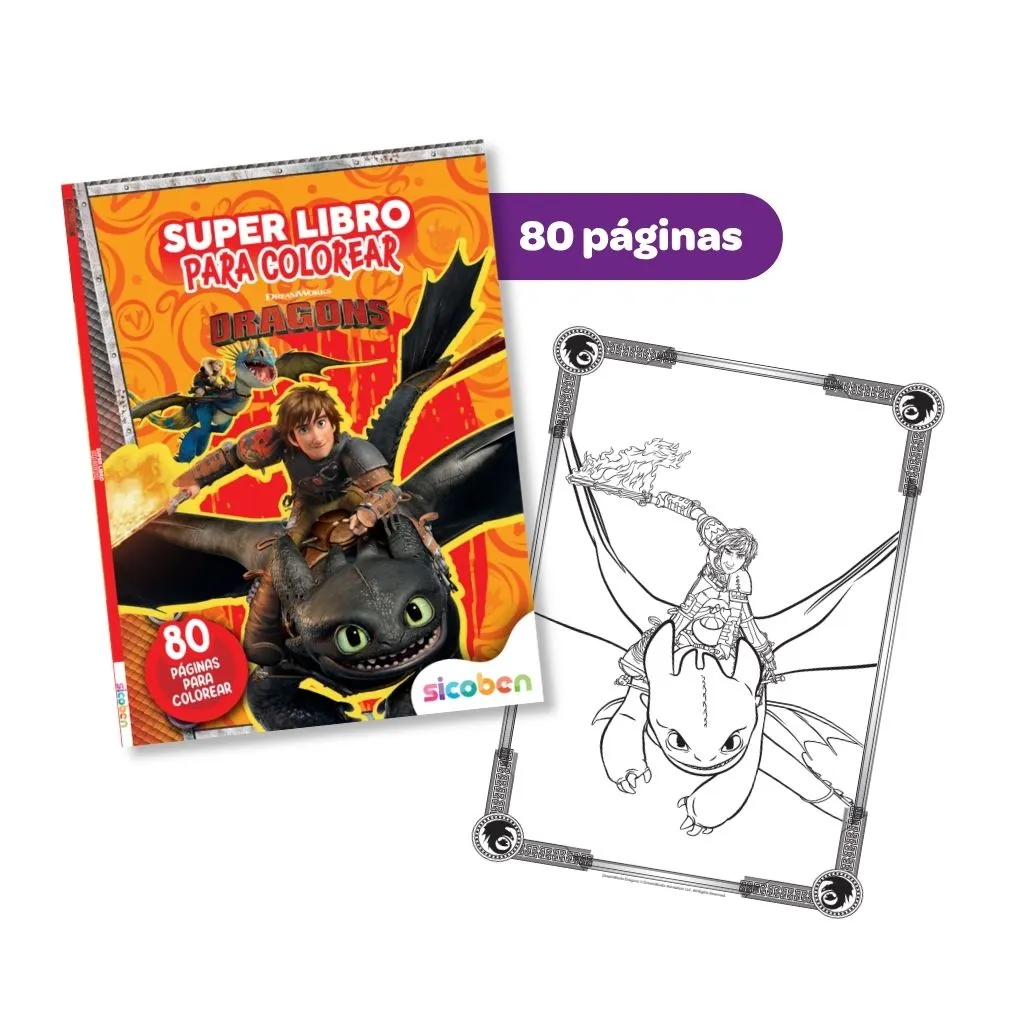 SUPER LIBRO DE COL DRAGONS | UNIVERSAL