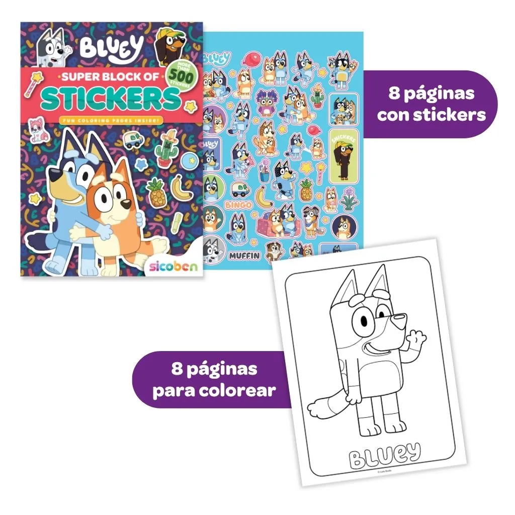 SUPER BLOCK OF STICKERS | BLUEY