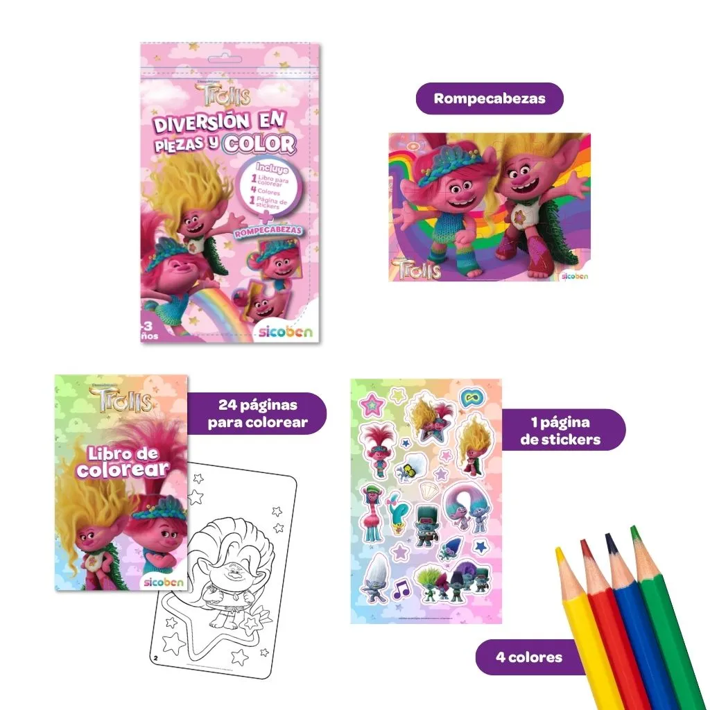PACK DIVERSIÓN TROLLS | UNIVERSAL