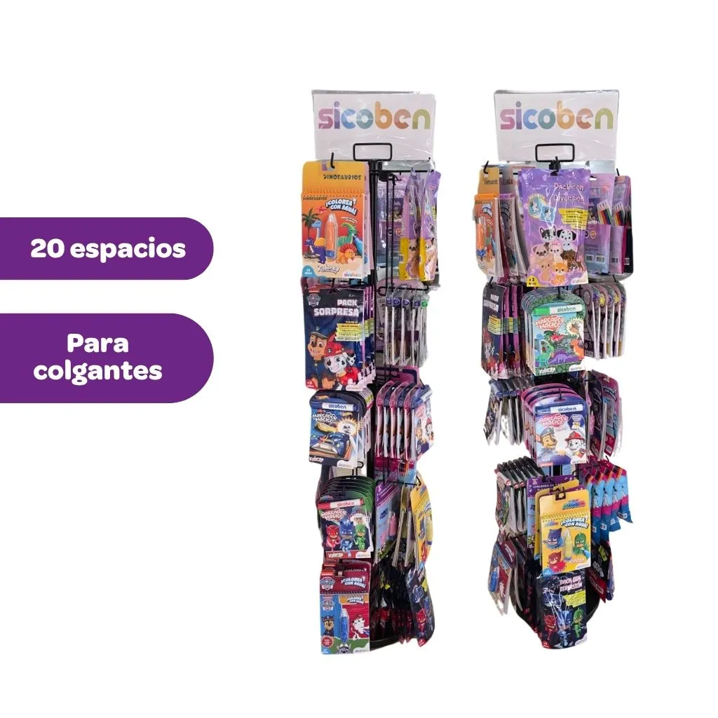 EXHIBIDOR METÁLICO DE 20 ESPACIOS