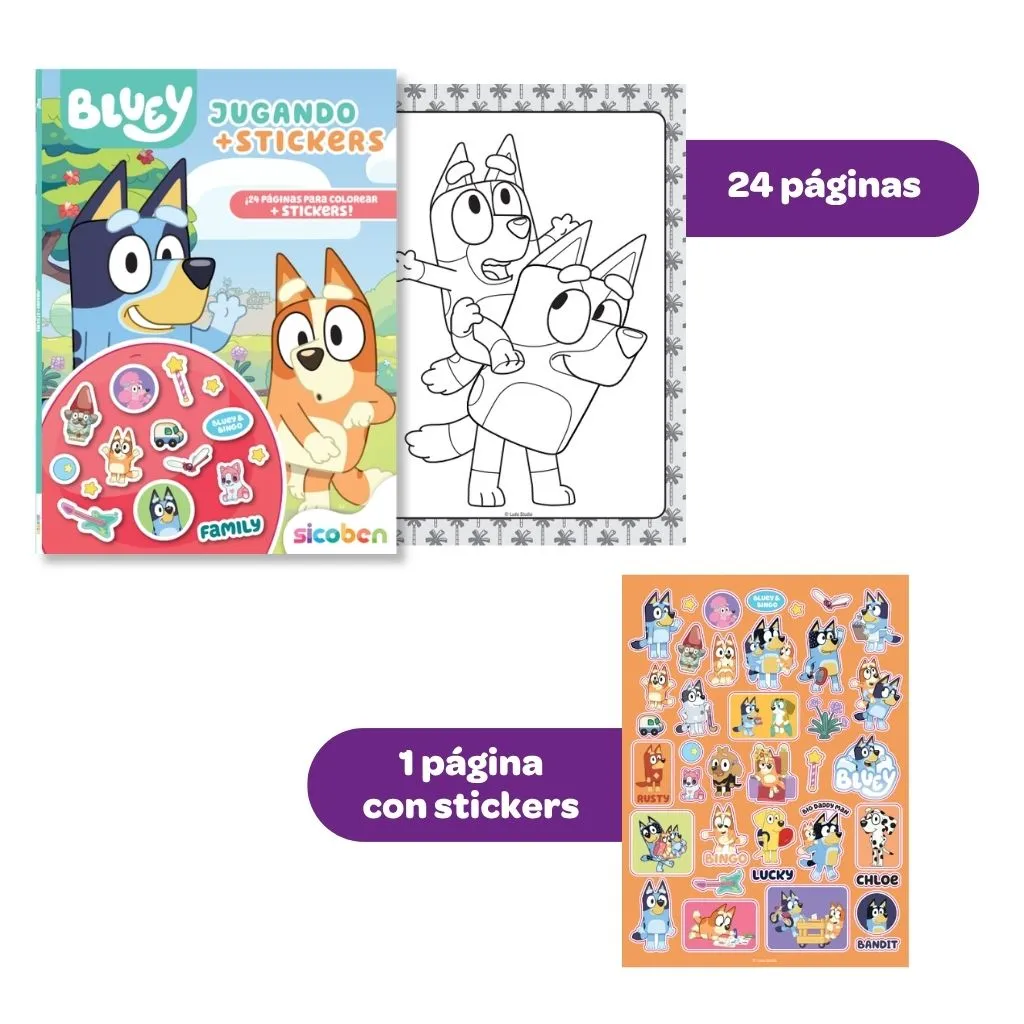 JUGANDO + STICKERS | BLUEY